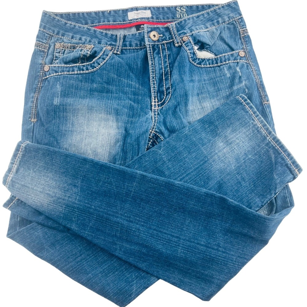 Antique River Men's Jeans‎ size 36x32 SS 010 Distressed Straight